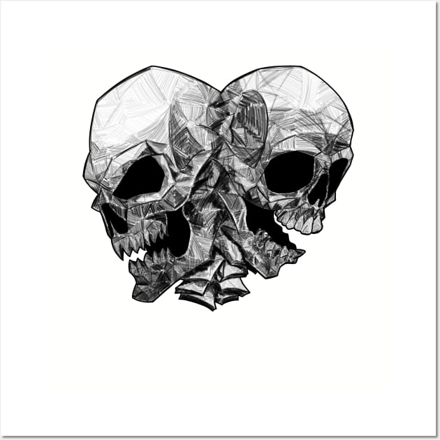 skull heart Wall Art by Viking_Studio